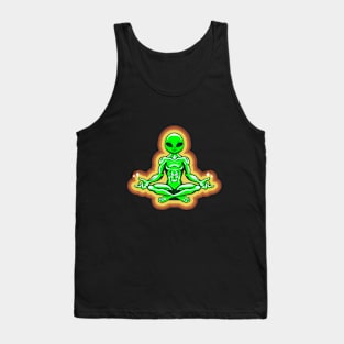 Aliens meditating in the universe Tank Top